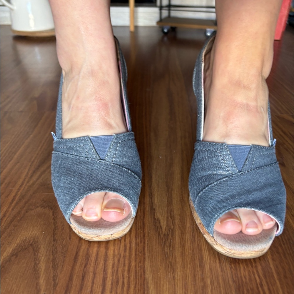 TOMS Wedges blue